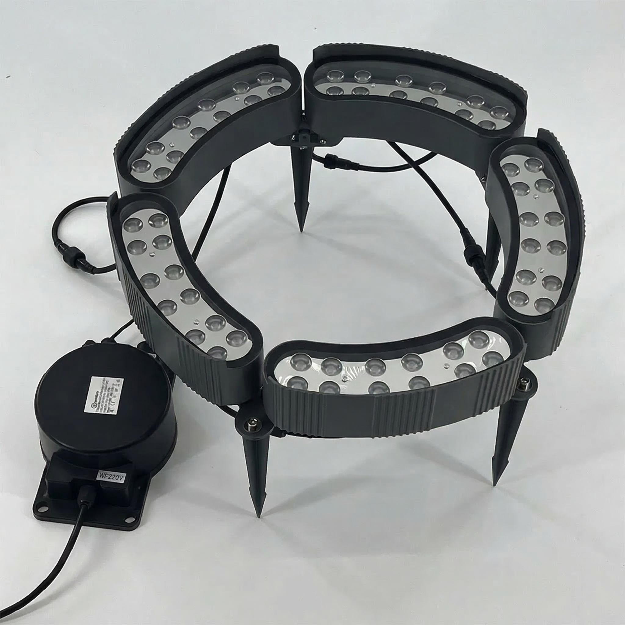 Комплект круговой подсветки LED 5*12W на «колышке» Green