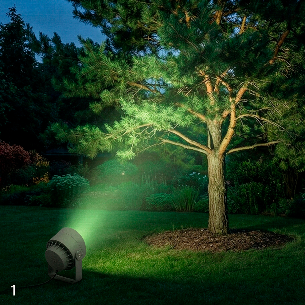 Компактный светодиодный прожектор G5636 LED 36W 15°зеленый - фото 10